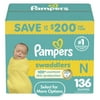 Diaper Size: Newborn, Count Per Pack: 136