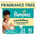 thumbnail image 1 of Pampers Swaddlers Fragrance Free Baby Diapers Size Newborn, 31 Count (Select for More Options), 1 of 15