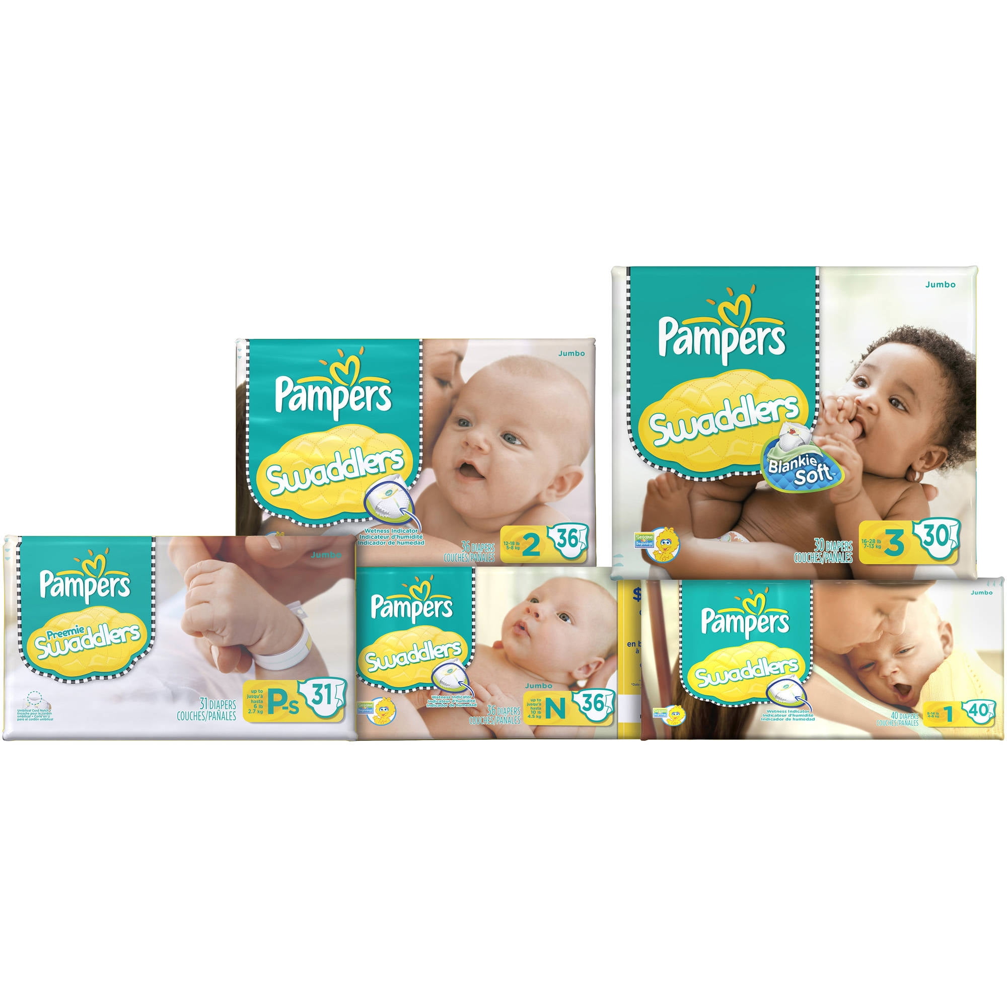 Pampers Swaddlers Diapers, (Choose Your Size)