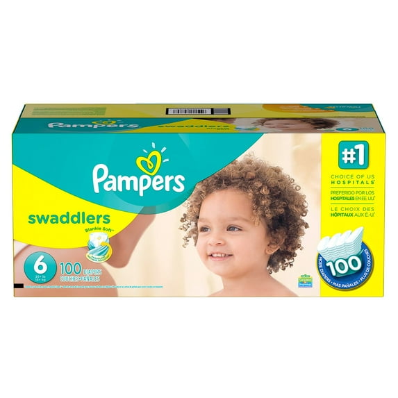 Pampers Swaddlers Diapers Economy Pack 6 -100 ct. (35+ lb.)