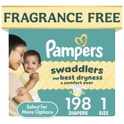 Pampers Swaddlers Baby Diapers Size 1, 198 Count Select for More Options