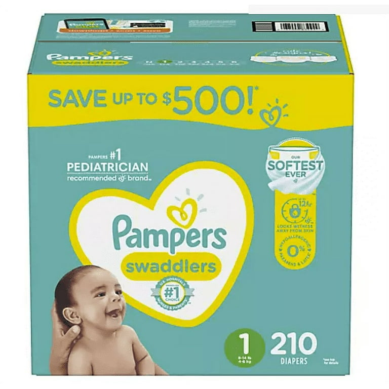 Pampers size 1 best sale swaddlers