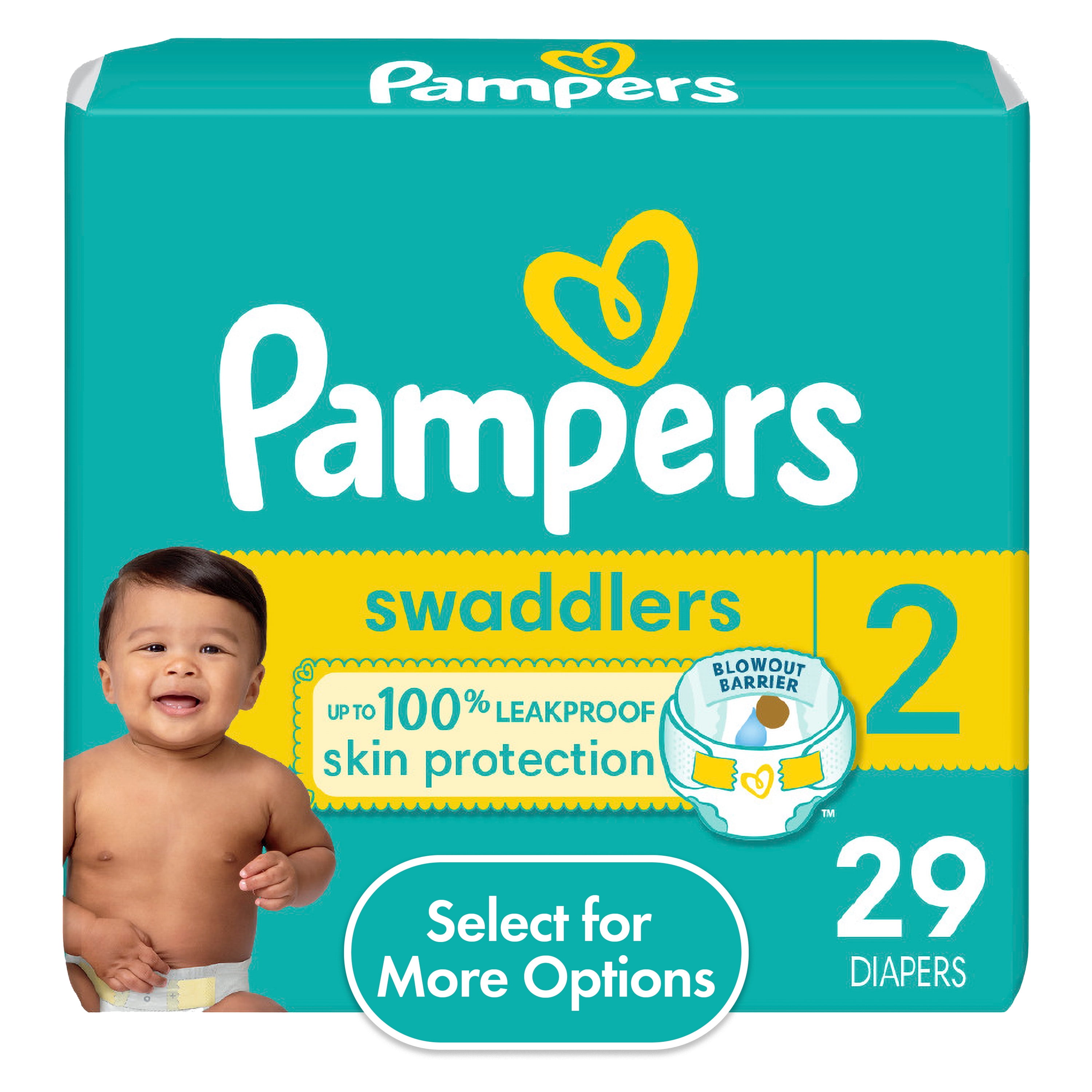 Couches Pampers Swaddlers, taille 2, 29 couches