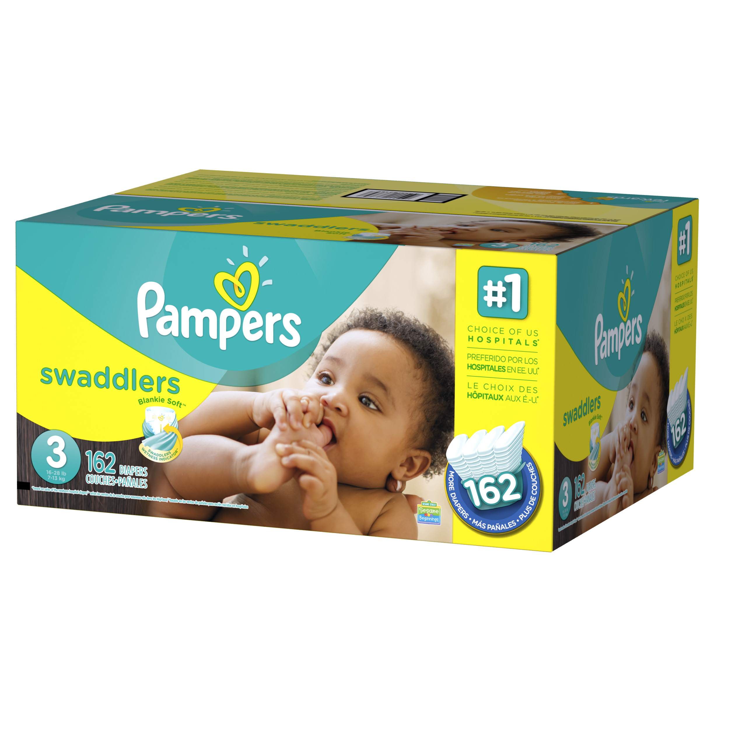 Pampers Swaddlers Diapers Size 3 162 count - image 1 of 10