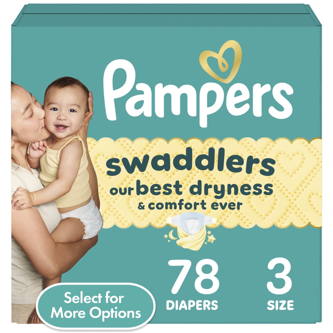 Free Shipping! Pampers Diapers Size 3, 78 Count with Leak-Protection Barrier, Wetness Indicator, Soft Layers - Walmart.com