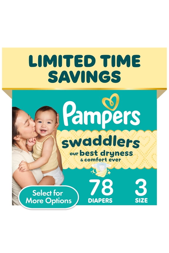 Swaddlers Diapers, Size 3, 78 Count (Select for More Options)
