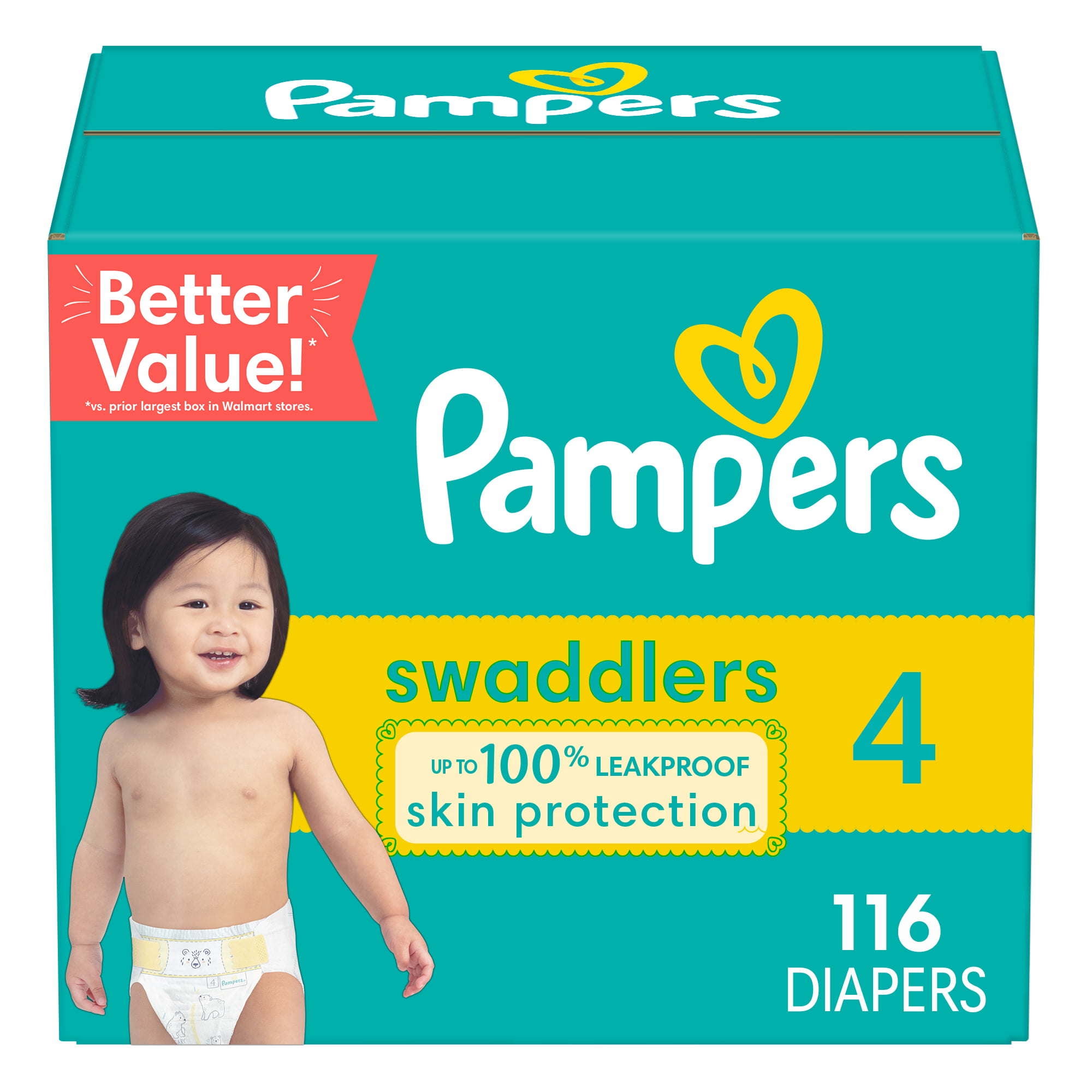 Pampers Swaddlers Diapers, Soft and Absorbent, Size 3, 78 Ct