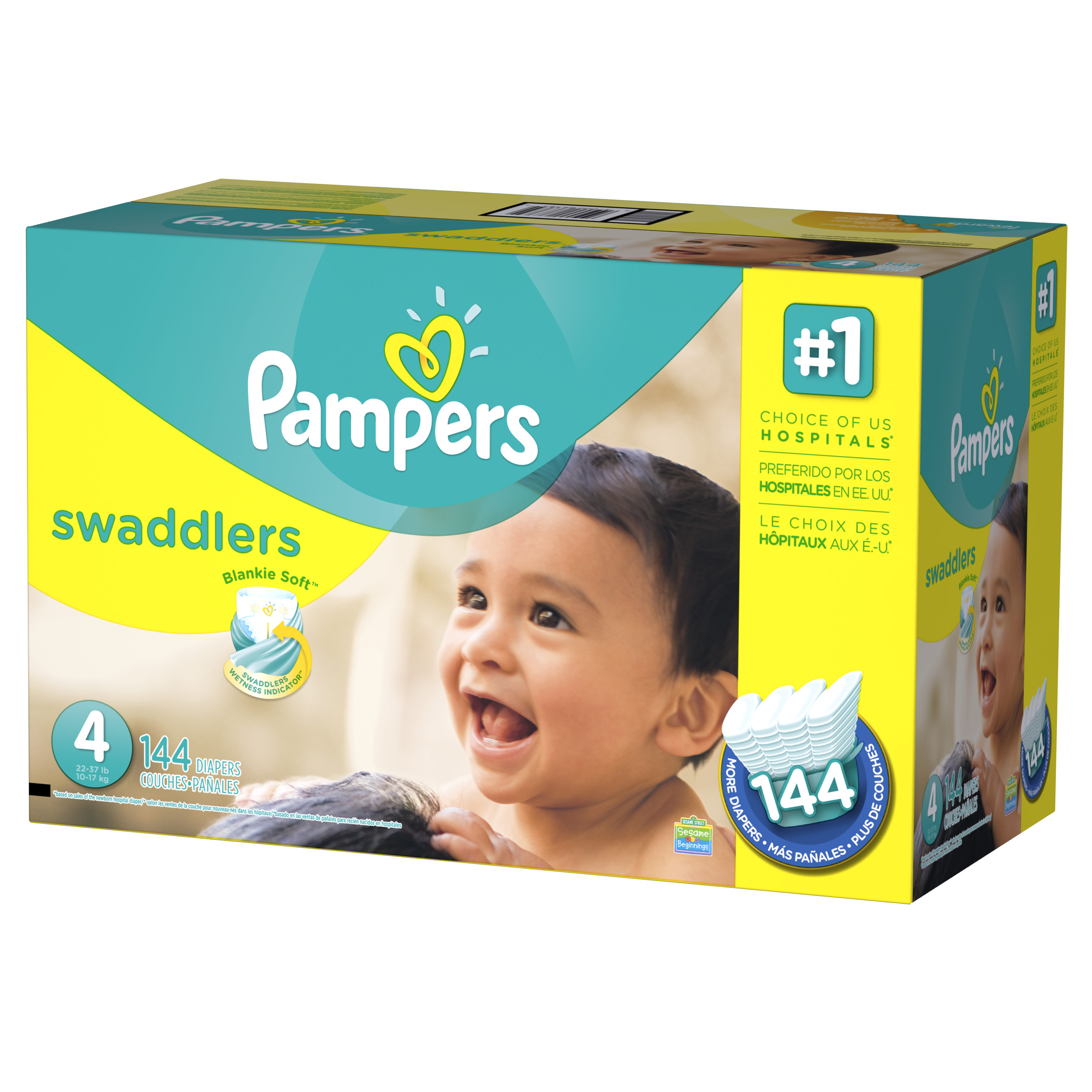 Pampers Swaddlers Diapers Size 4 144 count - image 1 of 10
