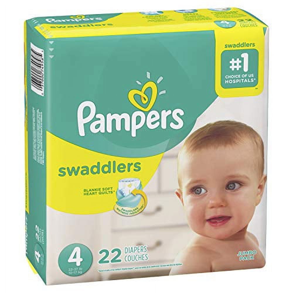 Pampers Swaddlers, Diapers Size 4, 22 Count, 2 Pack