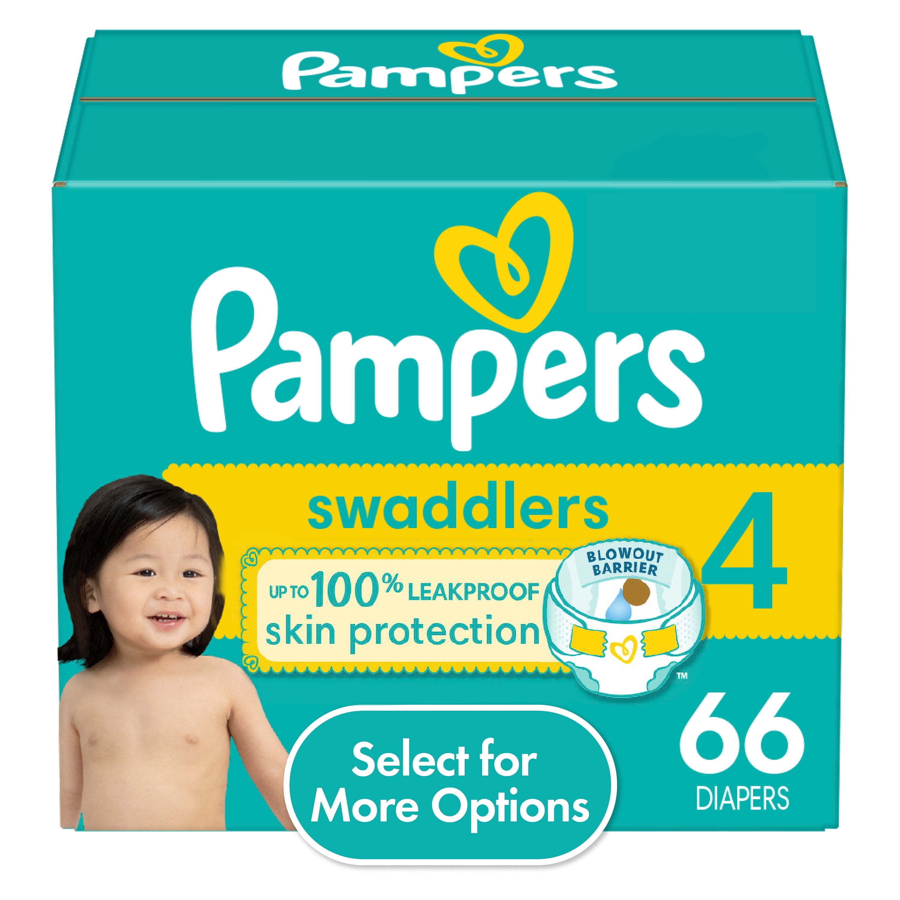 Pampers Pampers Swaddlers Diapers, Size S4, 66 Count (Select for More Options)