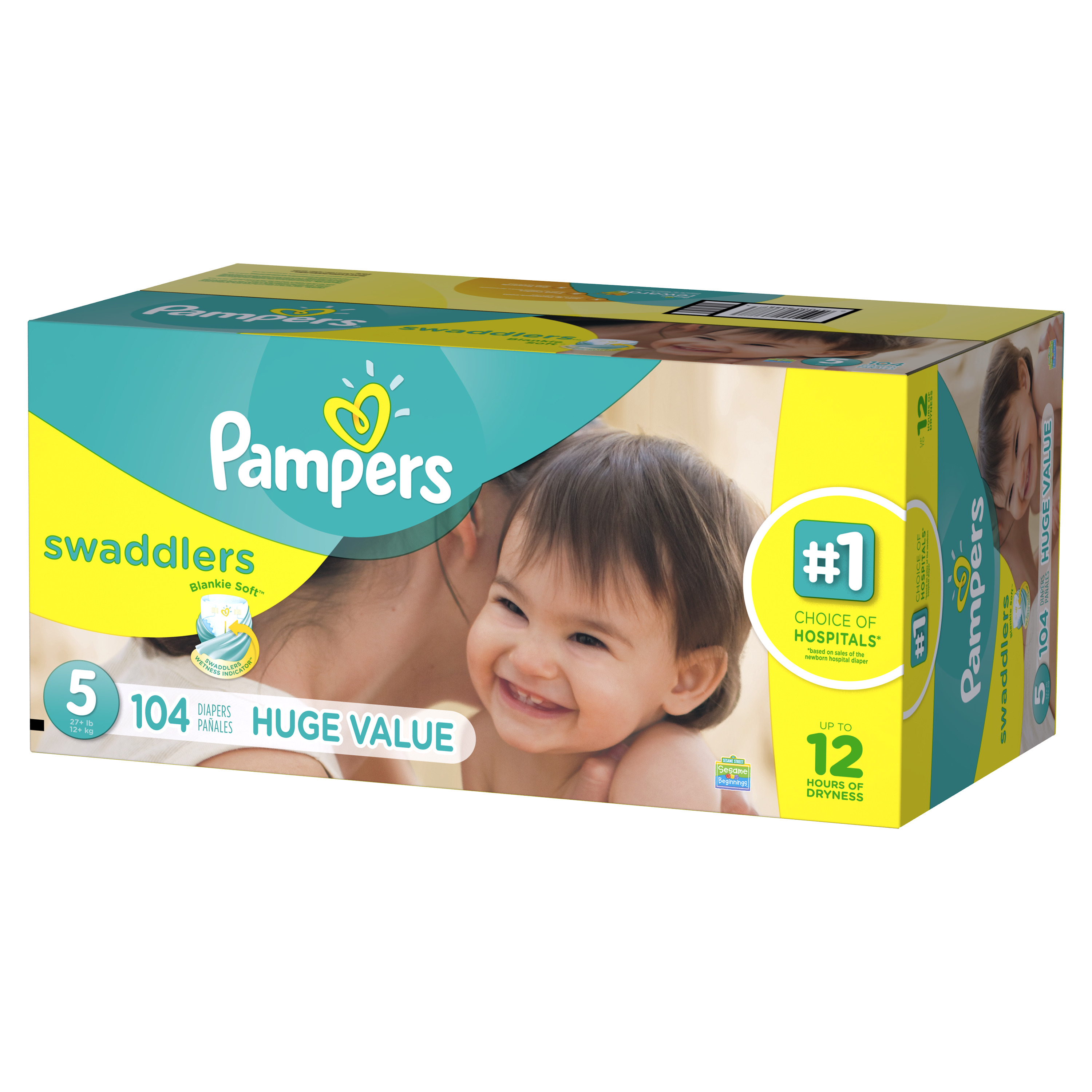 Pampers Swaddlers Diapers Size 5 104 count - image 1 of 10