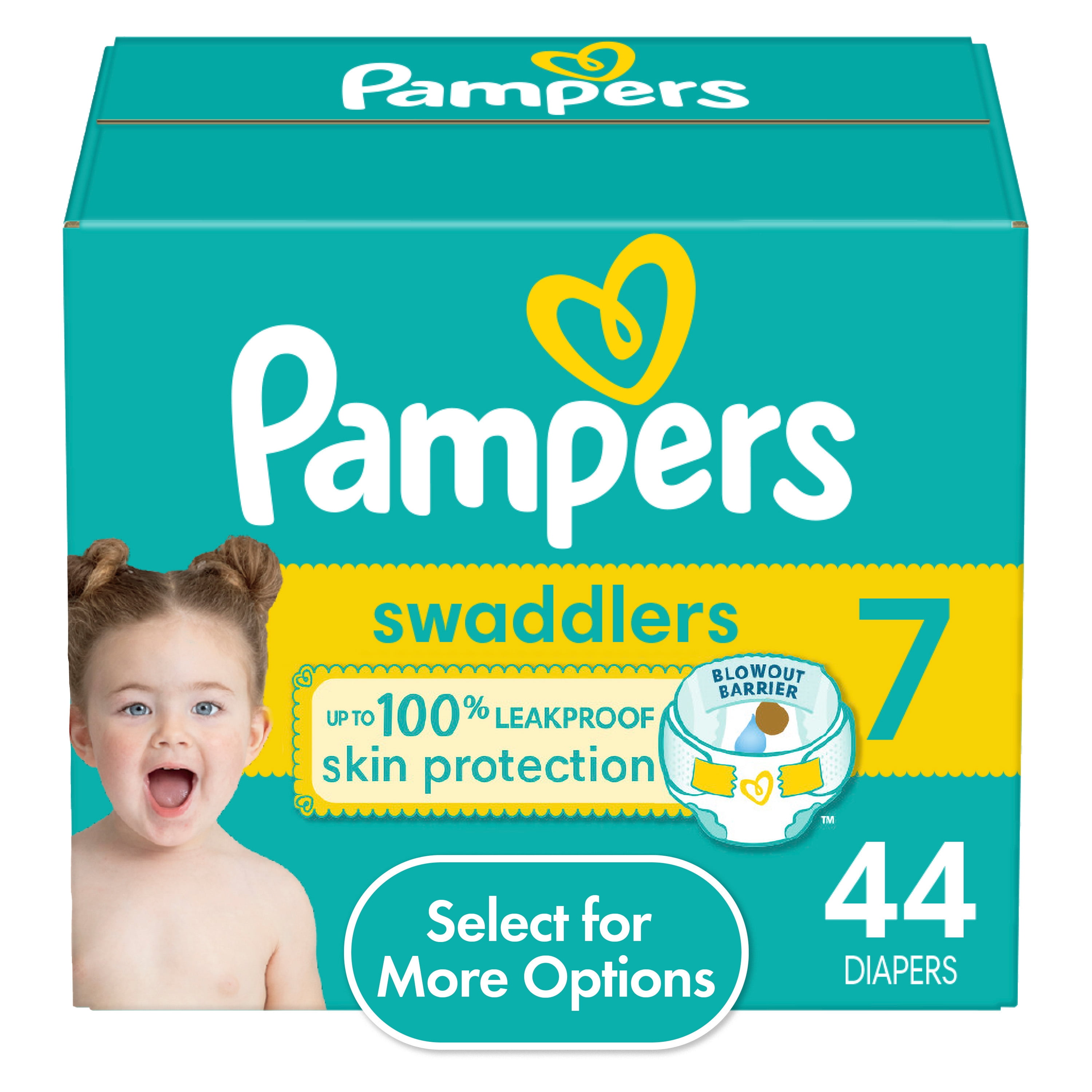 Pampers Swaddlers Diapers, Size 7, 44 Count (Select for More Options) 