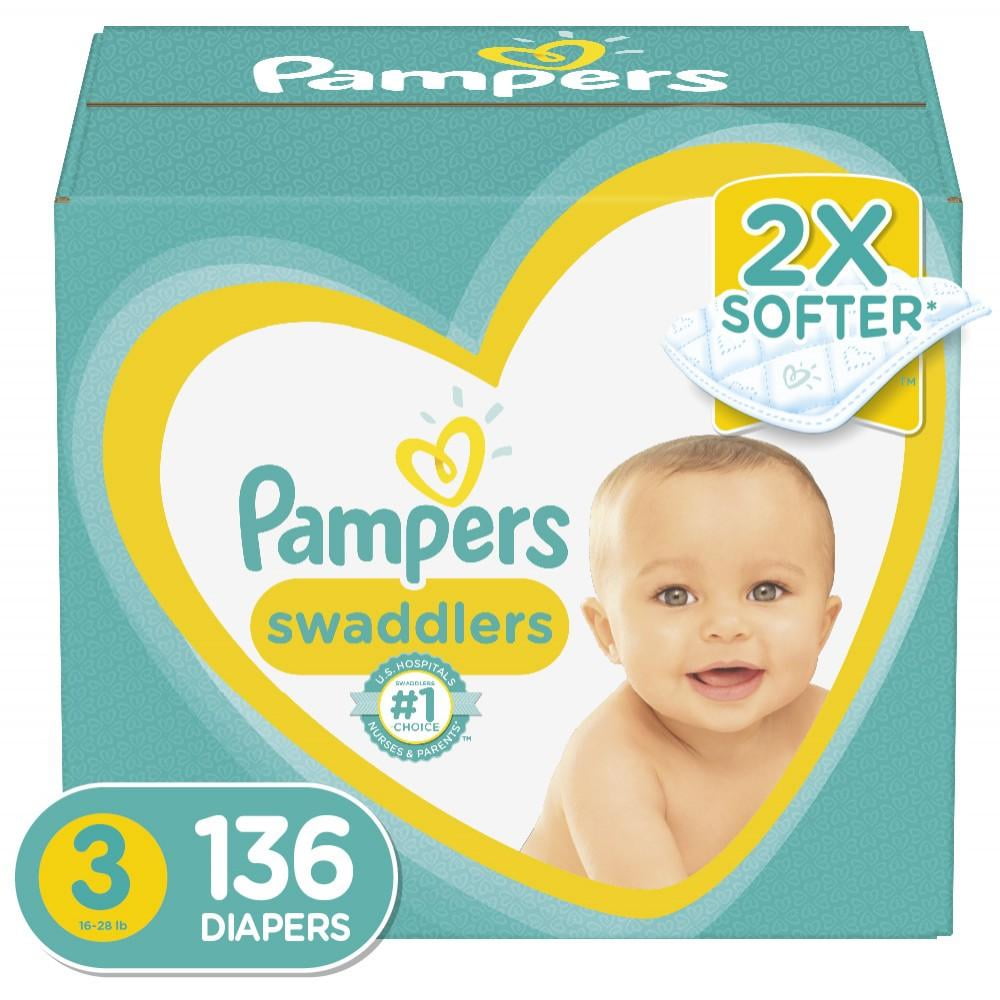 Pampers Swaddlers Diapers, Soft and Absorbent, Size 3, 78 Ct