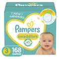 thumbnail image 1 of Pampers Swaddlers Diapers, Soft and Absorbent, Size 3, 168 Ct, 1 of 17