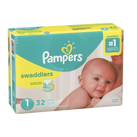 Pampers Swaddlers Newborn Diapers Size 1 32 Count