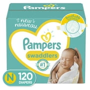 Pampers Swaddlers Newborn Diapers Size N 120 Count