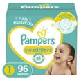 thumbnail image 1 of Pampers Swaddlers Newborn Diapers, Soft and Absorbent, Size 1, 96 Ct, 1 of 21