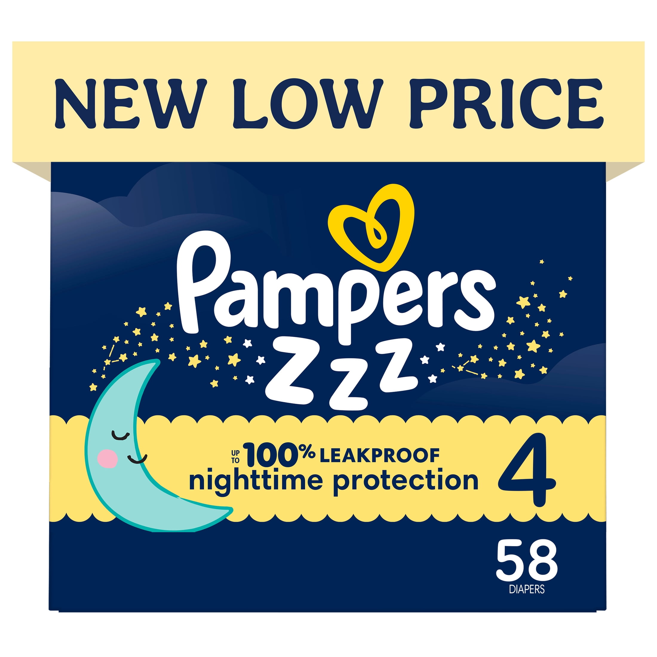 Pampers, Baby Diapers, Swaddlers Overnight Size 4, 58 ct - Walmart.com
