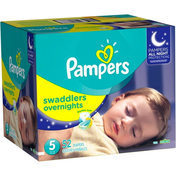 Pampers Swaddlers Overnights Diapers Size 5 52 Count