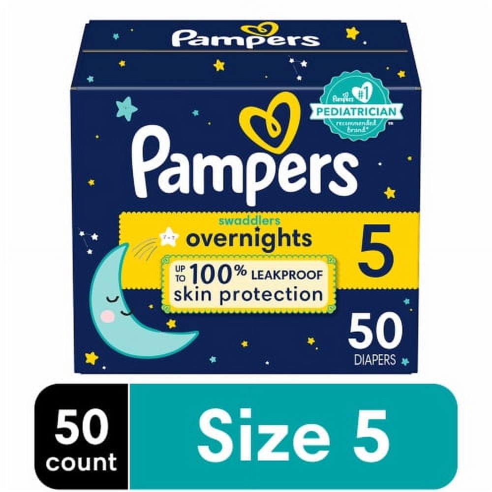 Pampers Swaddlers Overnights Diapers Size 5