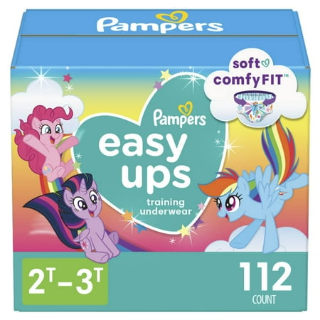 Pampers Potty Training Underwear for Toddlers, Easy Ups Diapers, Training Pants for Girls and Boys, Size 4 (2T-3T), 112 Count, Giant Pack