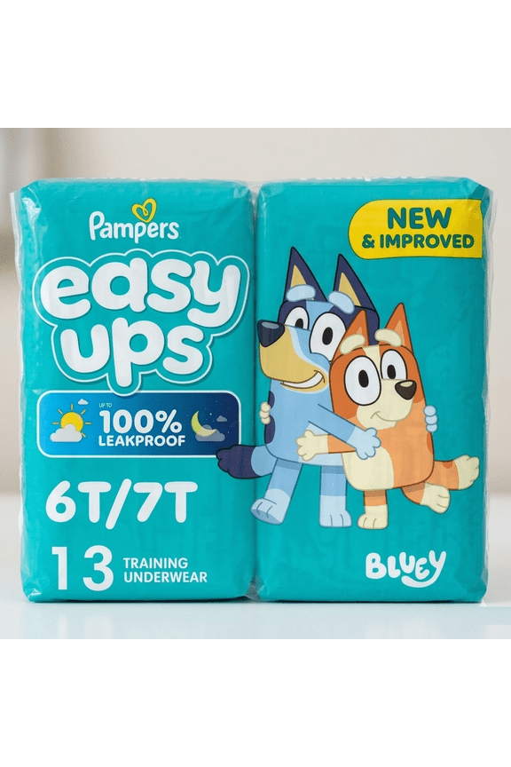 Training Pants - Easy Ups Boys & Girls Bluey - Size 6T-7T, 13 Count, Children's Potty Underwear (2 Pack)