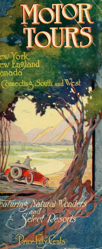 Pamphlet 1921 Motor Tours Canvas Art - Unknown (24 x 36)