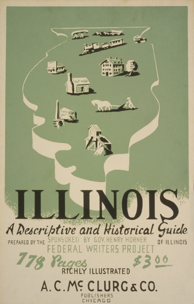 Pamphlet c1936-40 Illinois A descriptive and historical guide Canvas Art - Unknown (18 x 24)