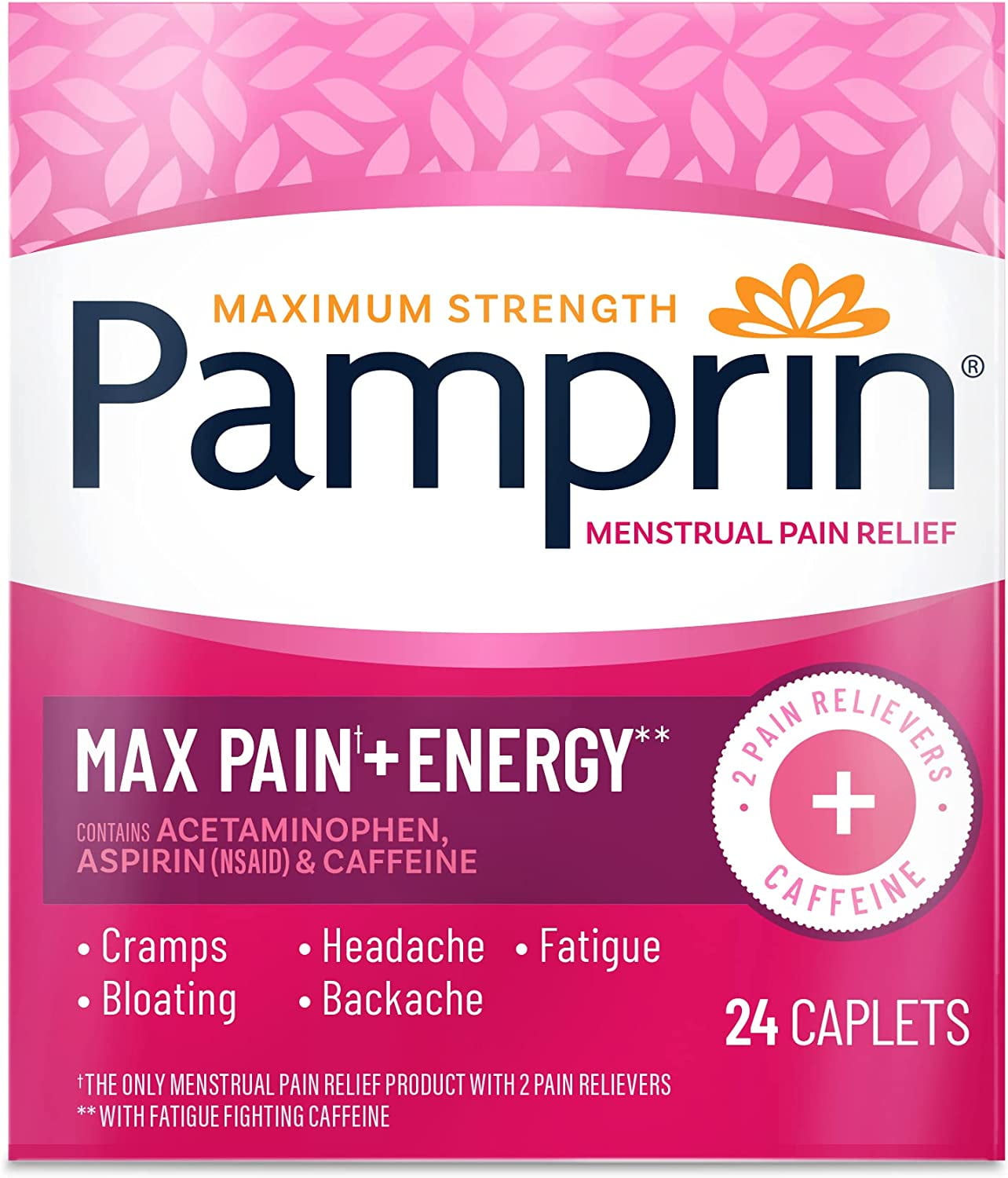 Pamprin Maximum Strength Max Formula, with Acetaminophen, Menstrual