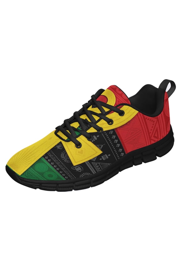 Pan African Ankh Shoes for Men Women Running Shoes Lightweight Walking Sneakers Mesh Athletic Sport Shoes Black Size 10