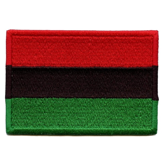 Pan-African Flag Embroidered Iron On Patch