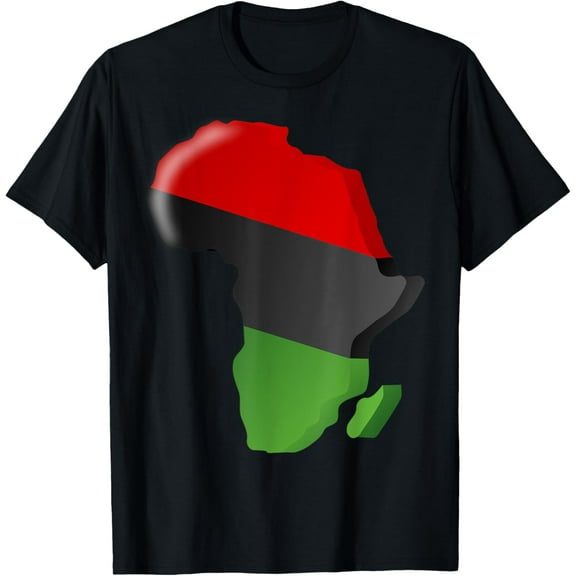 Pan African T-Shirt Unia Flag Map Continent T-Shirt100%Cotton