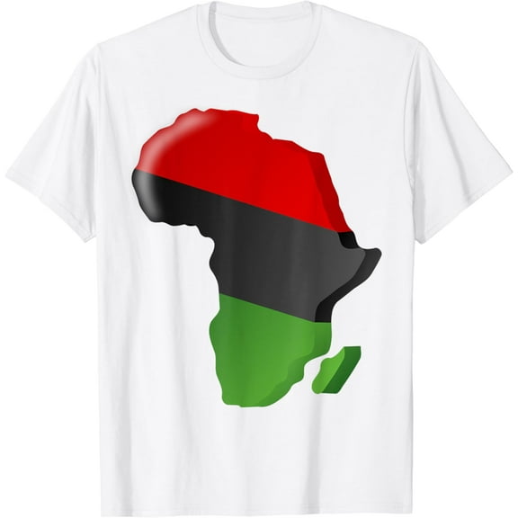 Pan African T-Shirt Unia Flag Map Continent T-Shirt100% pure cotton white short-sleeved T-shirts for men and women
