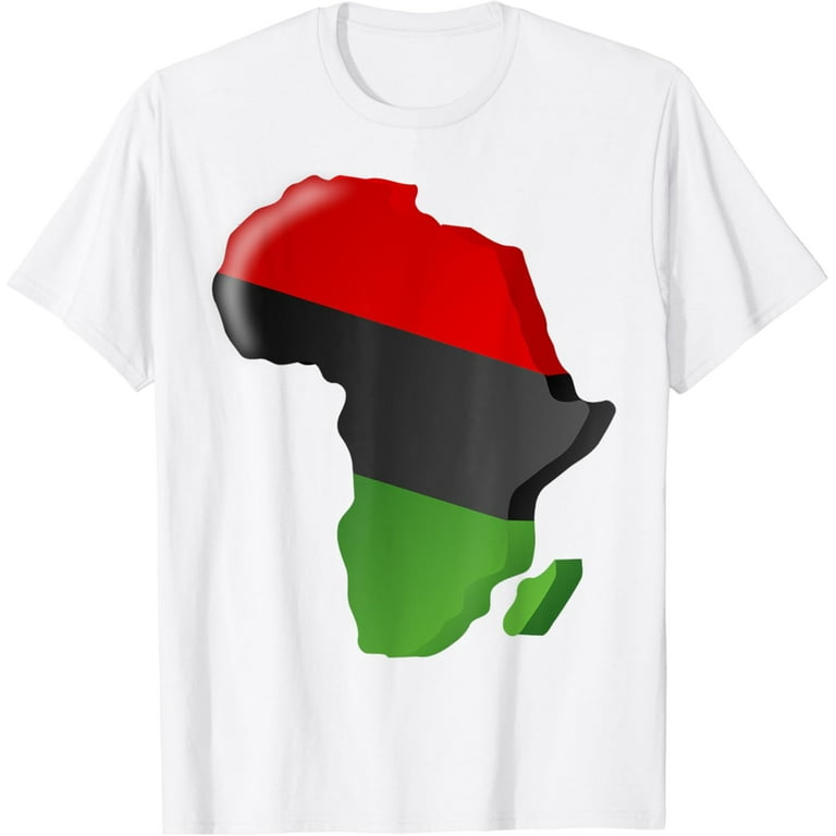 Pan African T-Shirt Unia Flag Map Continent Pan African T-Shirt Unia Flag Map Continent