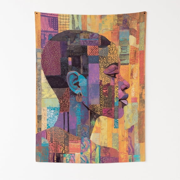 Pan-African Vibes Wall Tapestry for Bedroom by DC | African American Tapestry Wall Hanging & Aesthetic Decor for Dorm, Living Room, Picnic & Home | 36"x48"