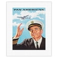 thumbnail image 1 of Pan American World Airways - Airline Captain - Vintage Airline Travel Poster c.1960s - Fine Art Rolled Canvas Print 11in x 14in, 1 of 4