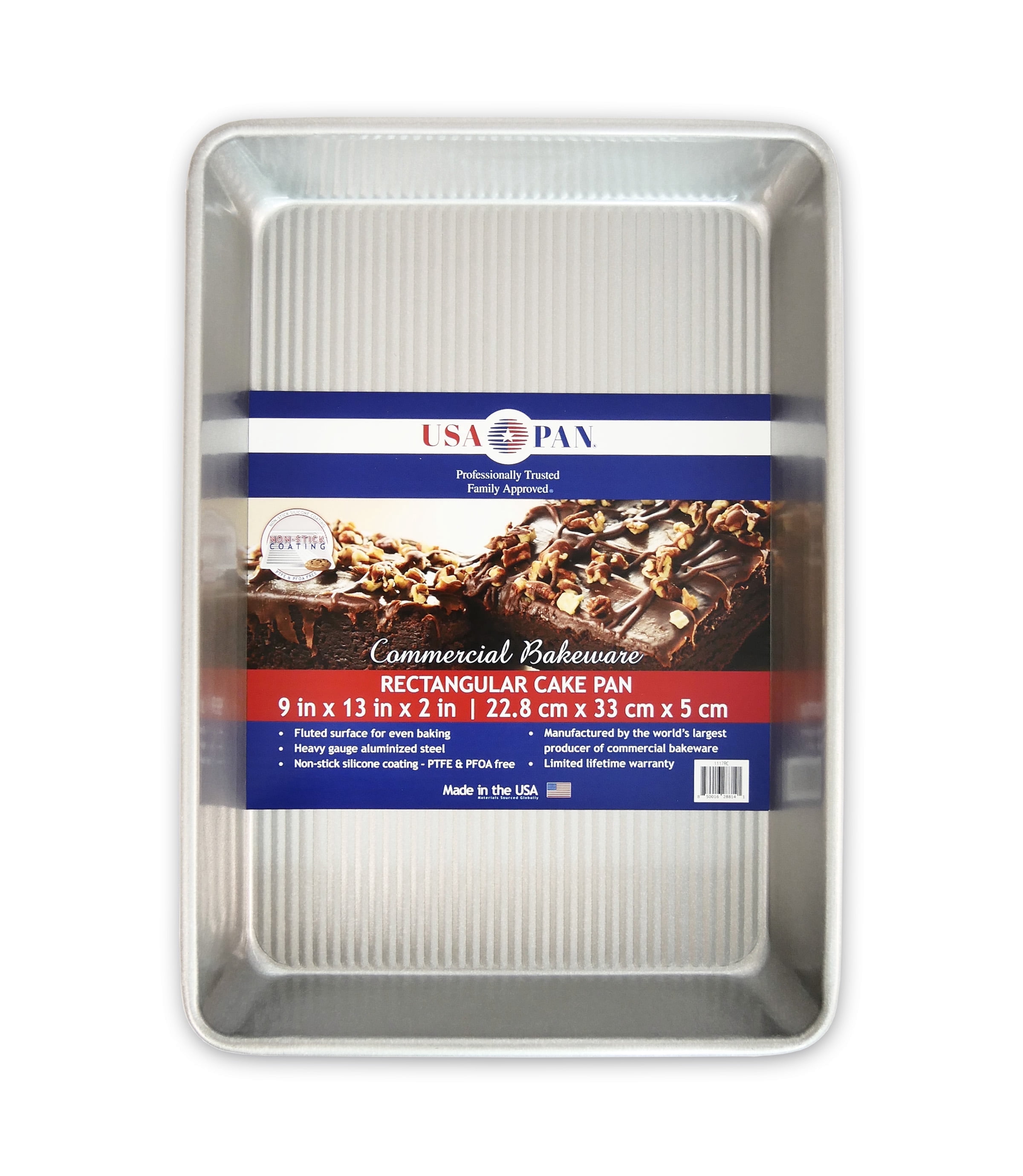 Pan Bakeware Seamless Nonstick 9 Inch x 13 Inch Cake Pan, Aluminized Steel