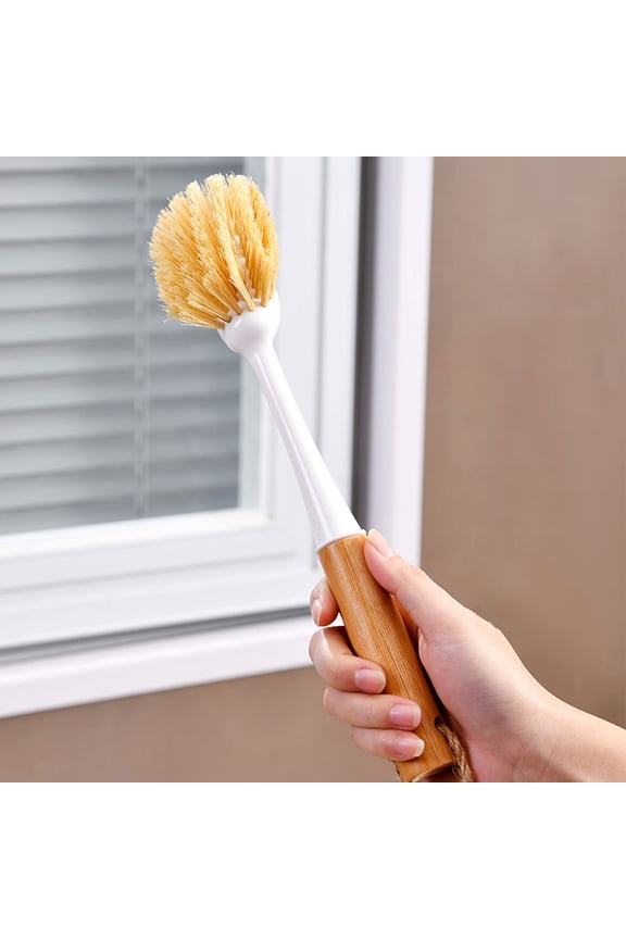 Pan Brush with Long Handle for Non Pan Cleaning Dishwashing Efficient and Safe Includes 1 Brush