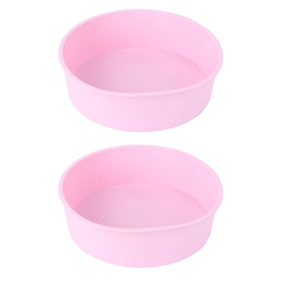 Pan Cake Baking Round Silicone Tin Pie Nonstick Inch Tray Deep Bakeware Bread Dish Handle Pans