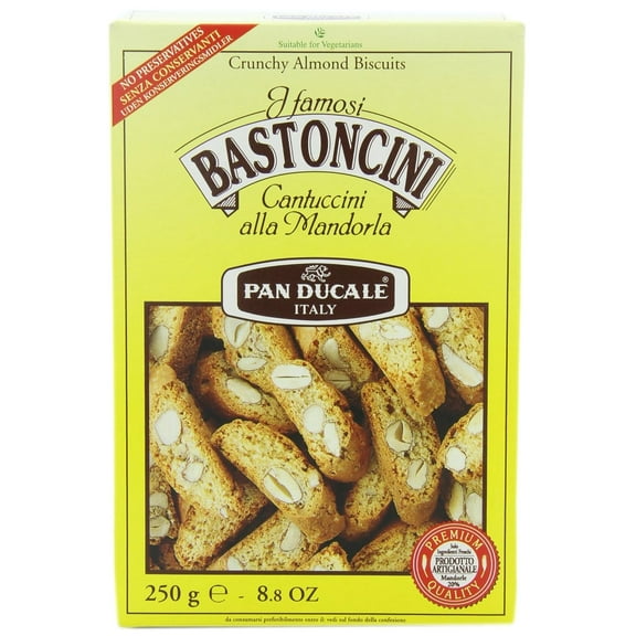 Pan Ducale Bastoncini Almond Biscotti, 8.8-Ounce Boxes (Pack of 6)