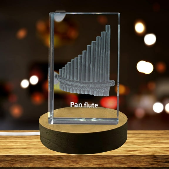 Pan Flute 3D Engraved Crystal 3D Engraved Crystal Keepsake/Gift/Decor/Collectible/Souvenir