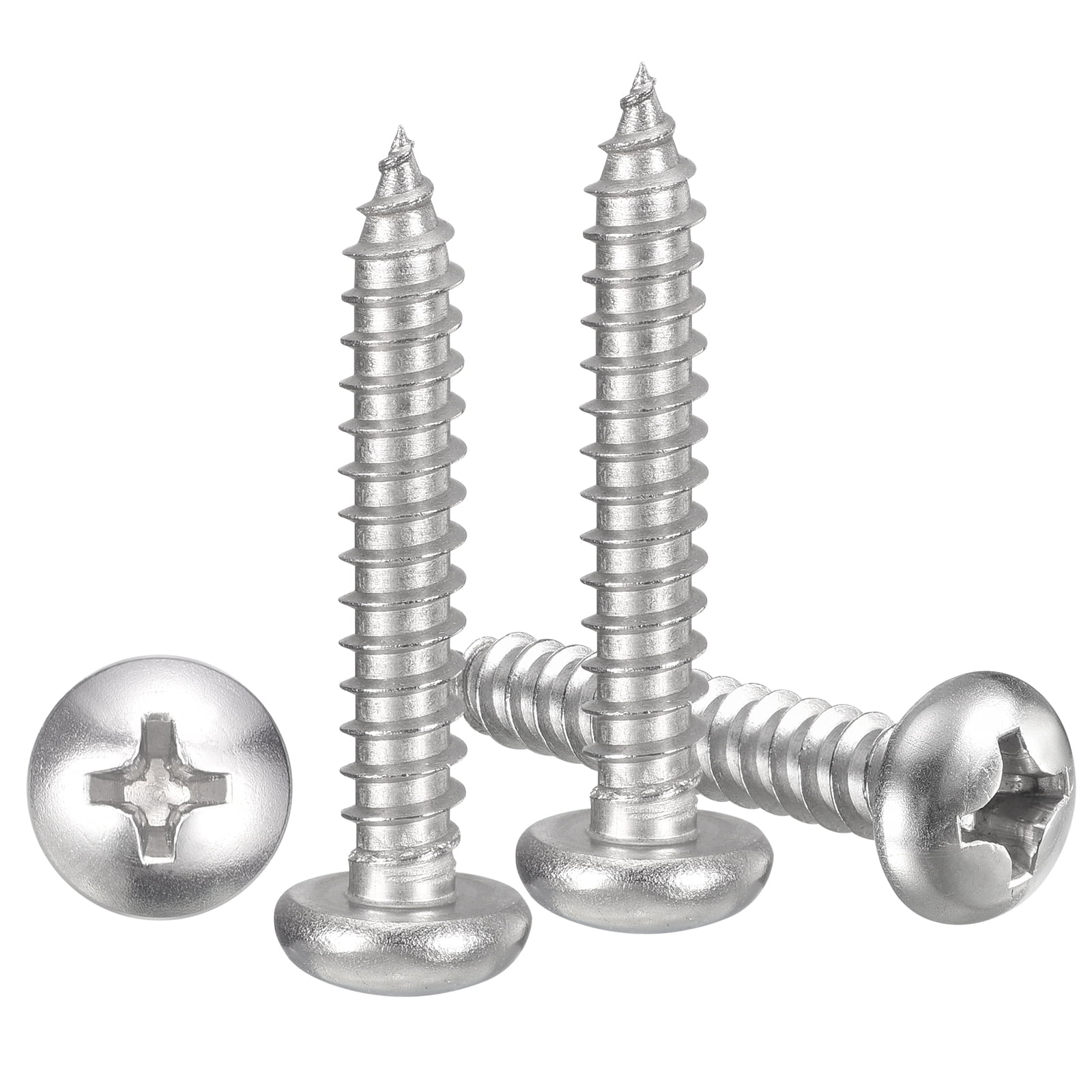 Pan Head Self Tapping Screws(#14x2") 25Pcs, 304 Stainless steel Self ...
