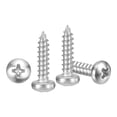 thumbnail image 1 of Pan Head Self Tapping Screws(#4x1/2") 200Pcs, 304 Stainless steel Self Drilling Screw for Metal Wood Plastic, for Cabinet Wall Shutter Plate Rock Furniture, Silver Tone, 1 of 7