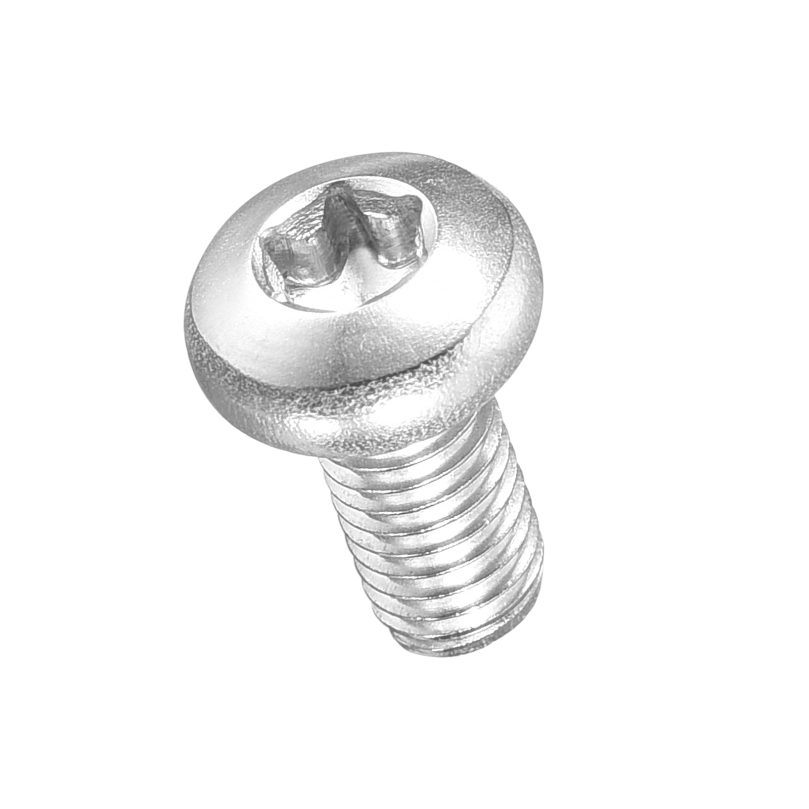 Pan Head Torx Security Screws Bolts (M5-0.8x10mm) 250Pcs, Button Torx Head Machine Screws 304 Stainless Steel - for Furniture Woodworking Project, Silver Tone