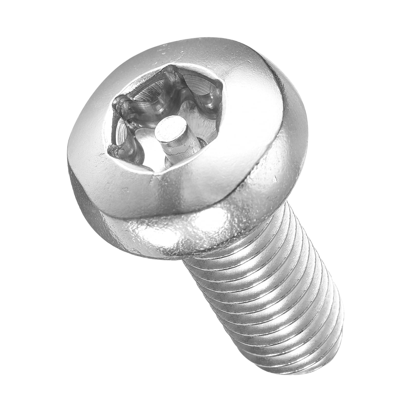 Pan Head Torx Security Screws Bolts (M8-1.25x20mm) 20Pcs, Button Torx Head Machine Screws 304 Stainless steel - for Furniture Woodworking Project, Silver Tone