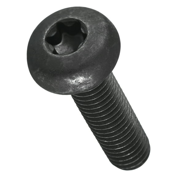 Pan Head Torx Security Screws Bolts (M8-1.25x30mm) 12Pcs, Button Torx Head Machine Screws Carbon Steel - for Furniture Woodworking Project, Black