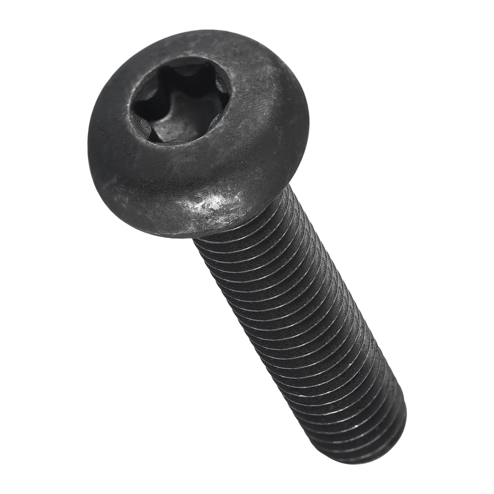 Pan Head Torx Security Screws Bolts (M8-1.25x35mm) 10Pcs, Button Torx Head Machine Screws Carbon Steel - for Furniture Woodworking Project, Black