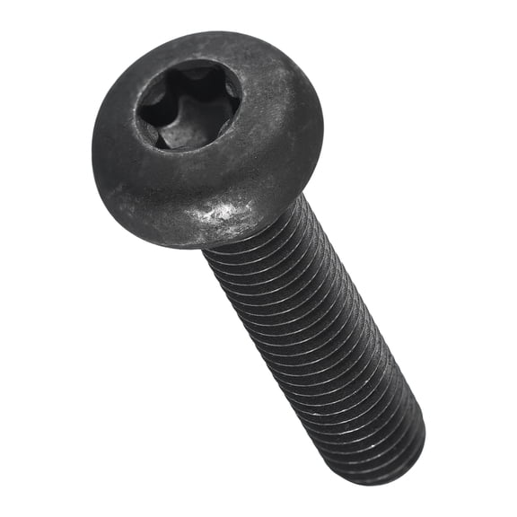 Pan Head Torx Security Screws Bolts (M8-1.25x35mm) 10Pcs, Button Torx Head Machine Screws Carbon Steel - for Furniture Woodworking Project, Black