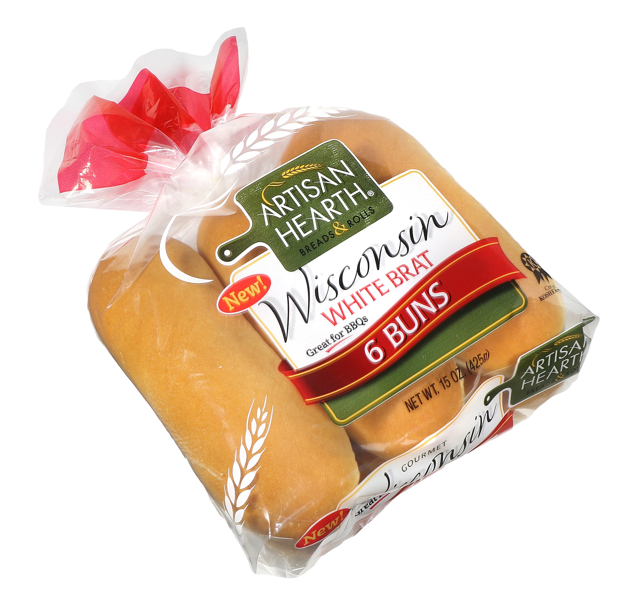 Pan O Gold Baking Village Hearth White Brat Buns, 15 oz