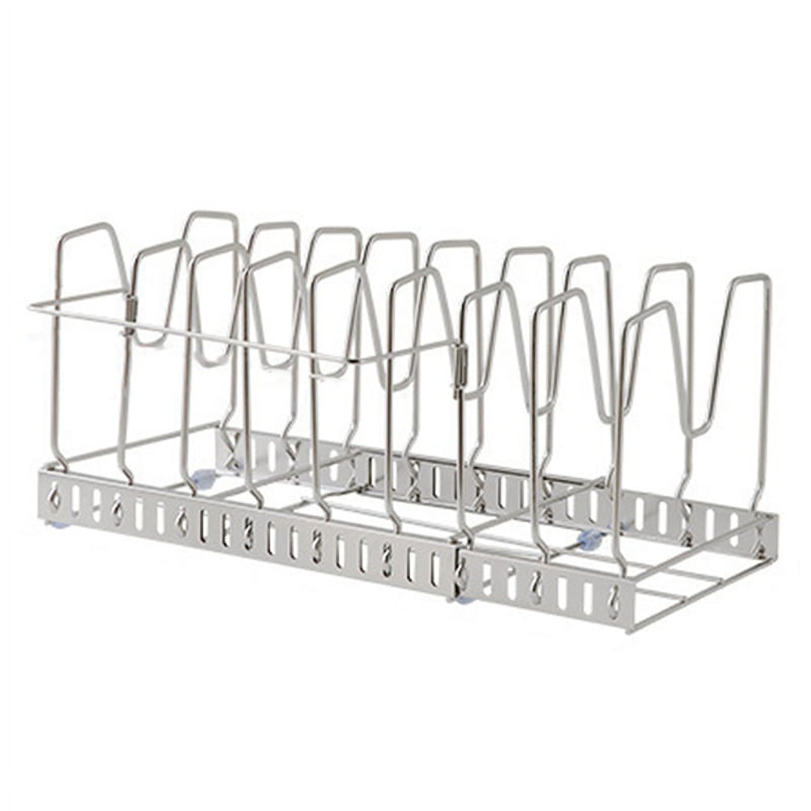 Pan Organiser Rack Pot Lid Organizers with Dividers Expandable Pot Pan